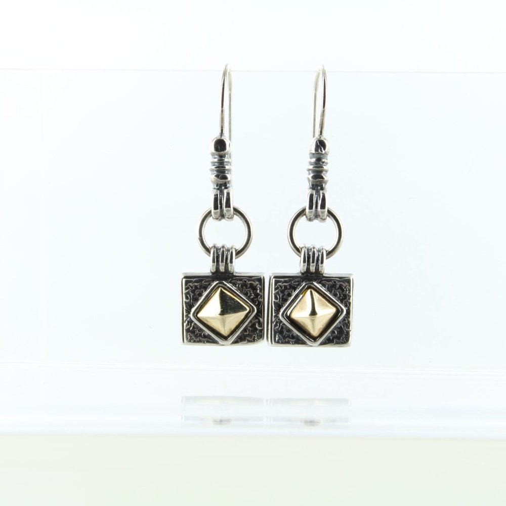 925 Sterling Silver and Gold Earrings